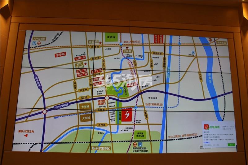 中海运河丹堤销售中心区位图实景