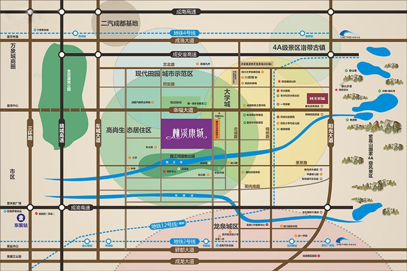 林溪康城交通图