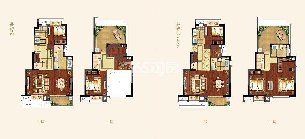 恒基旭辉城洋房d4a户型图约123平三室两厅一卫